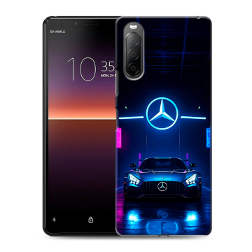 Силиконовый чехол на Sony Xperia 10 II с принтом Mercedes Мерседес