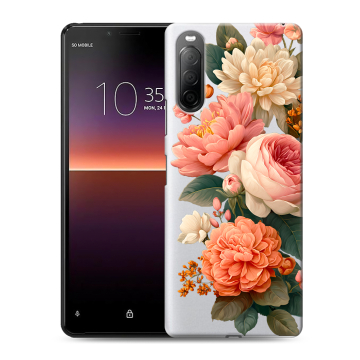 Силиконовый чехол на Sony Xperia 10 II с принтом цветы Силиконовый чехол на Sony Xperia 10 II с принтом цветы