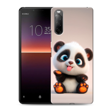 Силиконовый чехол на Sony Xperia 10 II с принтом милая панда Силиконовый чехол на Sony Xperia 10 II с принтом милая панда
