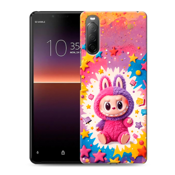 Силиконовый чехол на Sony Xperia 10 II с принтом Labubu Лабубу