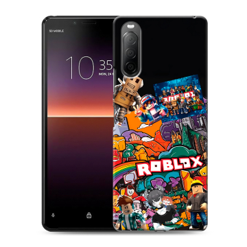 Силиконовый чехол на Sony Xperia 10 II с принтом Roblox Роблокс