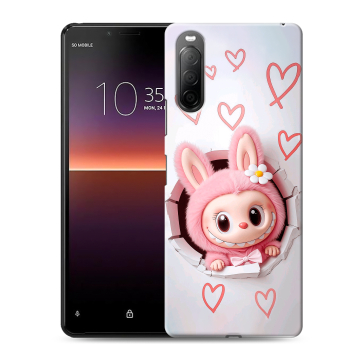 Силиконовый чехол на Sony Xperia 10 II с принтом Labubu Лабубу