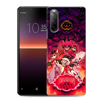 Силиконовый чехол на Sony Xperia 10 II с принтом Hazbin Hotel Отель Хазбин