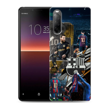 Силиконовый чехол на Sony Xperia 10 II с принтом Messi Barcelona