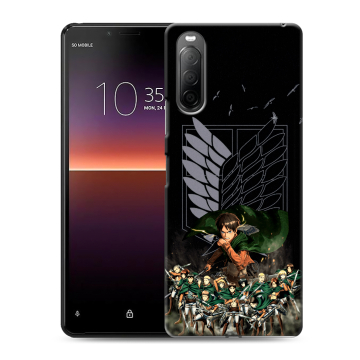 Силиконовый чехол на Sony Xperia 10 II с принтом Атака титанов