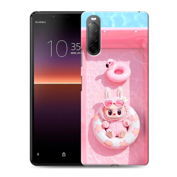 Силиконовый чехол на Sony Xperia 10 II с принтом Labubu Лабубу