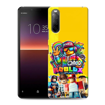 Силиконовый чехол на Sony Xperia 10 II с принтом Roblox Роблокс