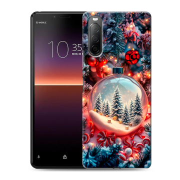 Силиконовый чехол на Sony Xperia 10 II с принтом Новый год Силиконовый чехол на Sony Xperia 10 II с принтом Новый год