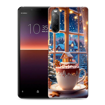 Силиконовый чехол на Sony Xperia 10 II с принтом Новый год Силиконовый чехол на Sony Xperia 10 II с принтом Новый год