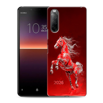 Силиконовый чехол на Sony Xperia 10 II с принтом Новый год Силиконовый чехол на Sony Xperia 10 II с принтом Новый год