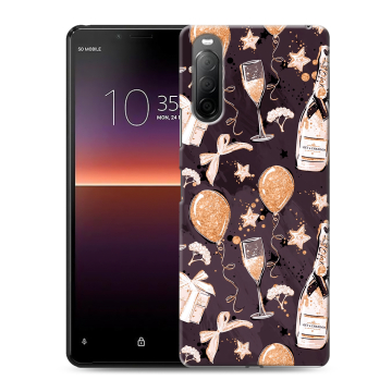 Силиконовый чехол на Sony Xperia 10 II с принтом Новый год Силиконовый чехол на Sony Xperia 10 II с принтом Новый год