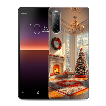 Силиконовый чехол на Sony Xperia 10 II с принтом Новый год Силиконовый чехол на Sony Xperia 10 II с принтом Новый год