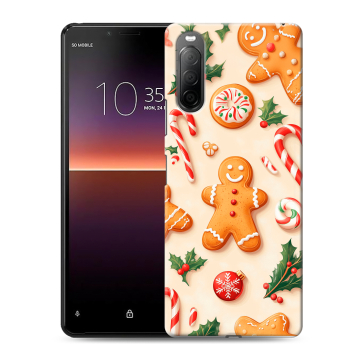 Силиконовый чехол на Sony Xperia 10 II с принтом Новый год Силиконовый чехол на Sony Xperia 10 II с принтом Новый год