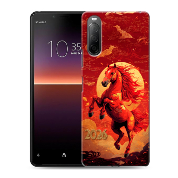 Силиконовый чехол на Sony Xperia 10 II с принтом Новый год Силиконовый чехол на Sony Xperia 10 II с принтом Новый год
