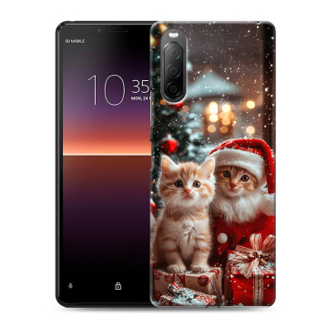 Силиконовый чехол на Sony Xperia 10 II с принтом Новый год Силиконовый чехол на Sony Xperia 10 II с принтом Новый год
