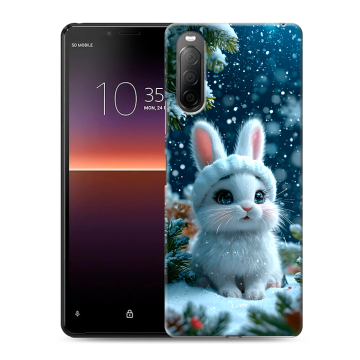 Силиконовый чехол на Sony Xperia 10 II с принтом Новый год Силиконовый чехол на Sony Xperia 10 II с принтом Новый год