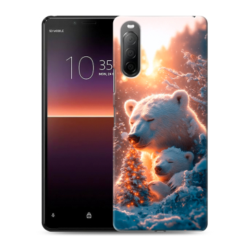 Силиконовый чехол на Sony Xperia 10 II с принтом Новый год Силиконовый чехол на Sony Xperia 10 II с принтом Новый год