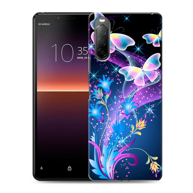 Силиконовый чехол на Sony Xperia 10 II с принтом Бабочки Силиконовый чехол на Sony Xperia 10 II с принтом Бабочки