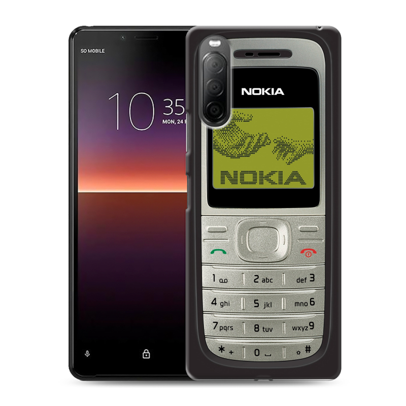 Силиконовый чехол на Sony Xperia 10 II с принтом Ретро Нокия Силиконовый чехол на Sony Xperia 10 II с принтом Ретро Нокия