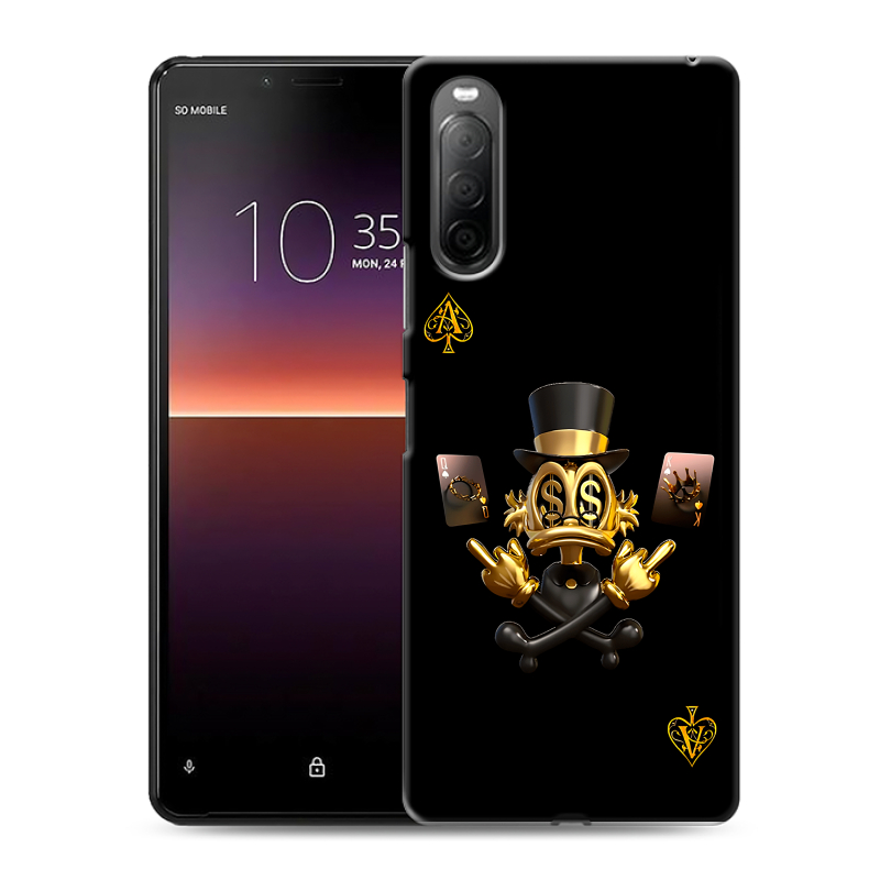 Силиконовый чехол на Sony Xperia 10 II с принтом Золотой скрудж макдак Силиконовый чехол на Sony Xperia 10 II с принтом Золотой скрудж макдак