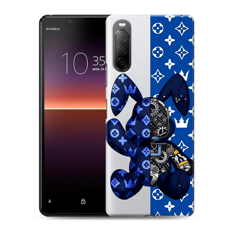 Силиконовый противоударный чехол на Sony Xperia 10 II с принтом Луи робот Силиконовый противоударный чехол на Sony Xperia 10 II с принтом Луи робот