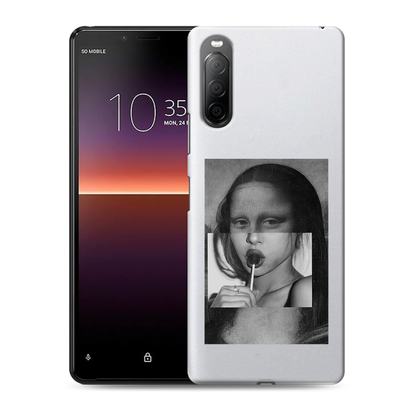 Силиконовый чехол на Sony Xperia 10 II с принтом Мона Лиза Силиконовый чехол на Sony Xperia 10 II с принтом Мона Лиза