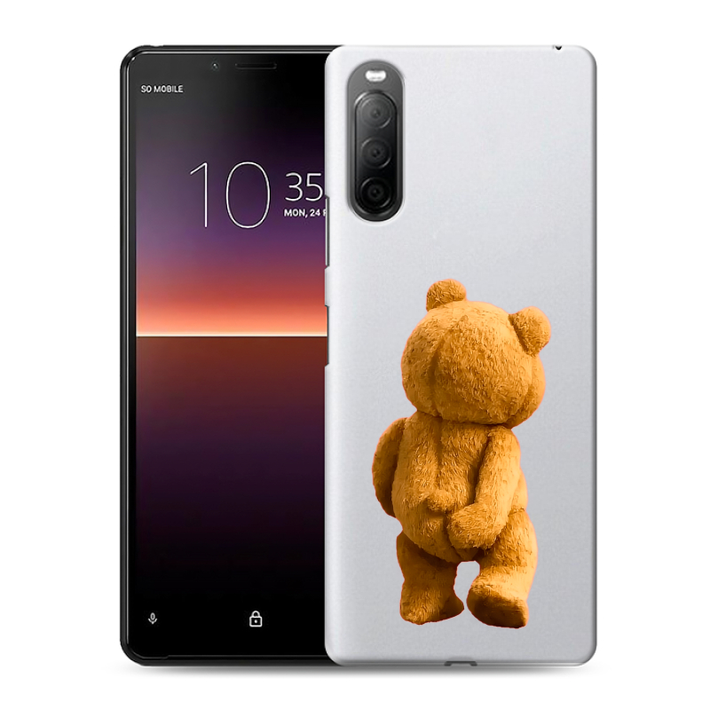 Силиконовый чехол на Sony Xperia 10 II с принтом Медведь Силиконовый чехол на Sony Xperia 10 II с принтом Медведь