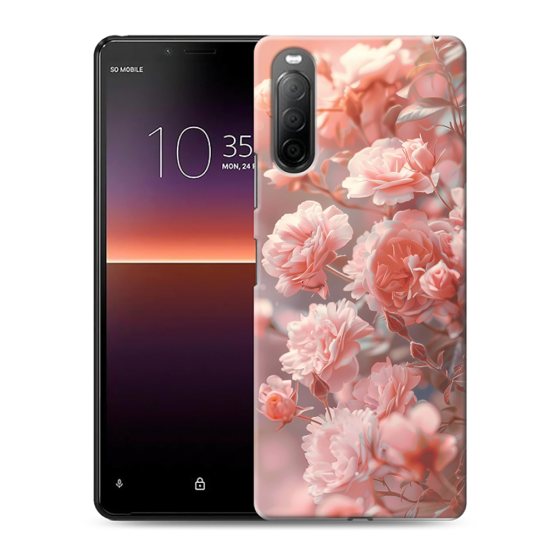 Силиконовый чехол на Sony Xperia 10 II с принтом Розовые розы Силиконовый чехол на Sony Xperia 10 II с принтом Розовые розы