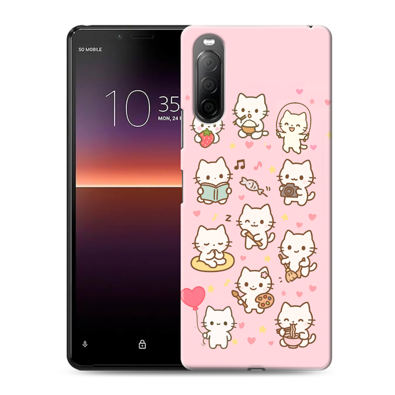 Силиконовый чехол на Sony Xperia 10 II с принтом Hello Kitty Хелоу Кити Силиконовый чехол на Sony Xperia 10 II с принтом Hello Kitty Хелоу Кити