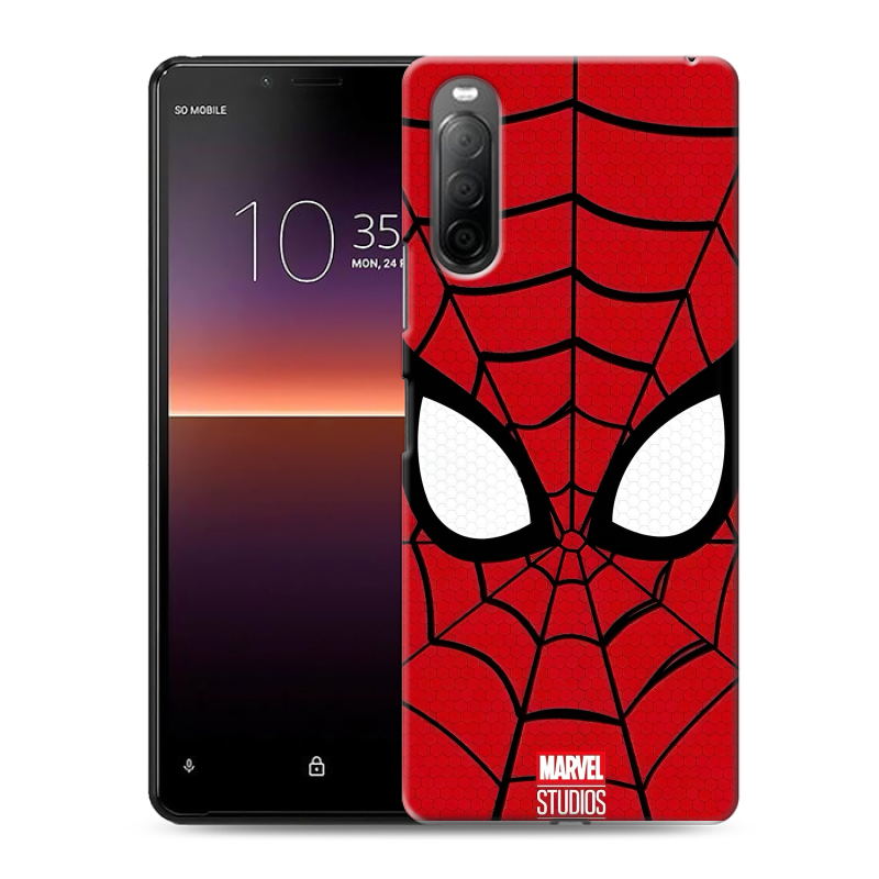 Силиконовый чехол на Sony Xperia 10 II с принтом человек паук spiderman Силиконовый чехол на Sony Xperia 10 II с принтом человек паук spiderman