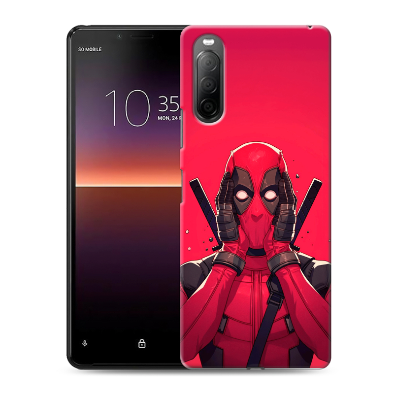 Силиконовый чехол на Sony Xperia 10 II с принтом Дедпул Deadpool Силиконовый чехол на Sony Xperia 10 II с принтом Дедпул Deadpool