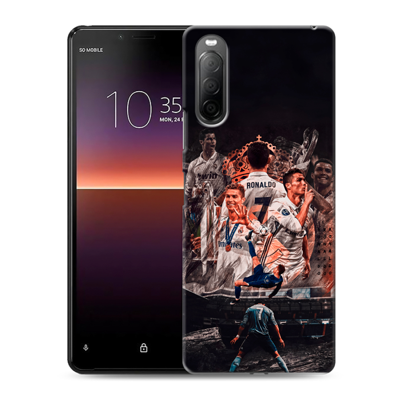 Силиконовый противоударный чехол на Sony Xperia 10 II с принтом Реал Роналдо Real Ronaldo Силиконовый противоударный чехол на Sony Xperia 10 II с принтом Реал Роналдо Real Ronaldo