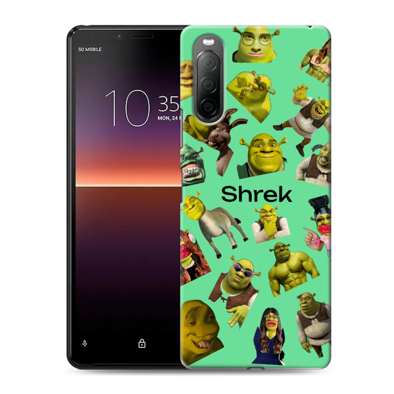 Силиконовый чехол на Sony Xperia 10 II с принтом Шрек Shrek Силиконовый чехол на Sony Xperia 10 II с принтом Шрек Shrek