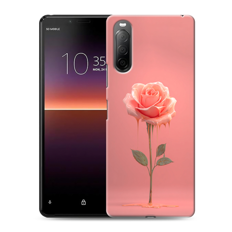 Силиконовый чехол на Sony Xperia 10 II с принтом Розовая роза Силиконовый чехол на Sony Xperia 10 II с принтом Розовая роза