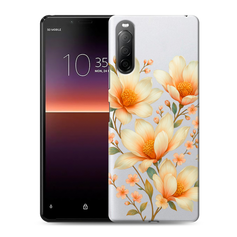 Силиконовый чехол на Sony Xperia 10 II с принтом Цветы Силиконовый чехол на Sony Xperia 10 II с принтом Цветы