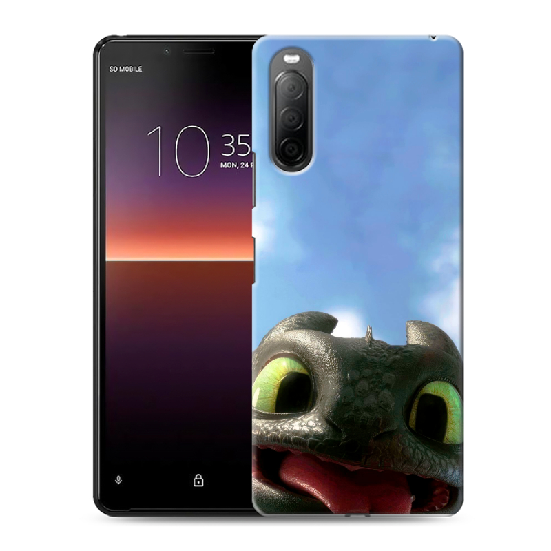 Силиконовый противоударный чехол на Sony Xperia 10 II с принтом Как приручить дракона Силиконовый противоударный чехол на Sony Xperia 10 II с принтом Как приручить дракона