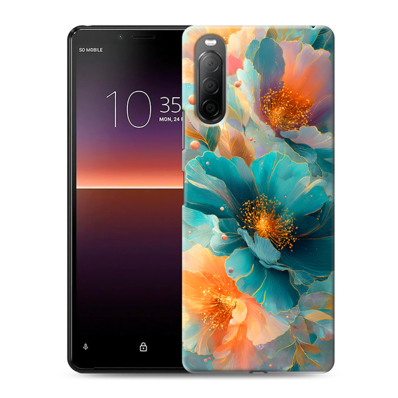 Силиконовый чехол на Sony Xperia 10 II с принтом Цветы Силиконовый чехол на Sony Xperia 10 II с принтом Цветы