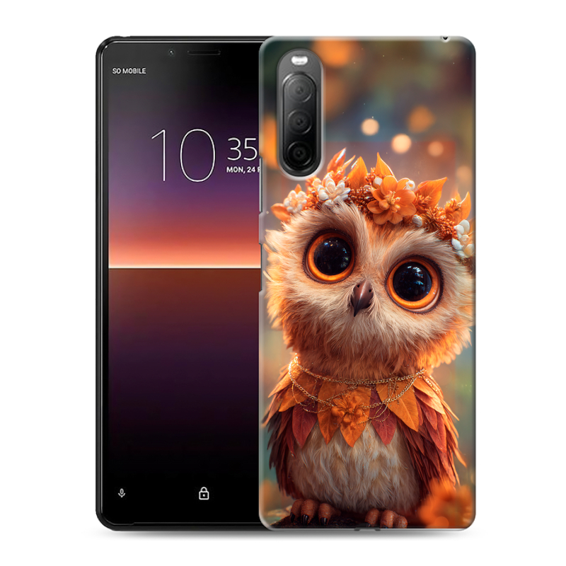 Силиконовый чехол на Sony Xperia 10 II с принтом Милая сова Силиконовый чехол на Sony Xperia 10 II с принтом Милая сова
