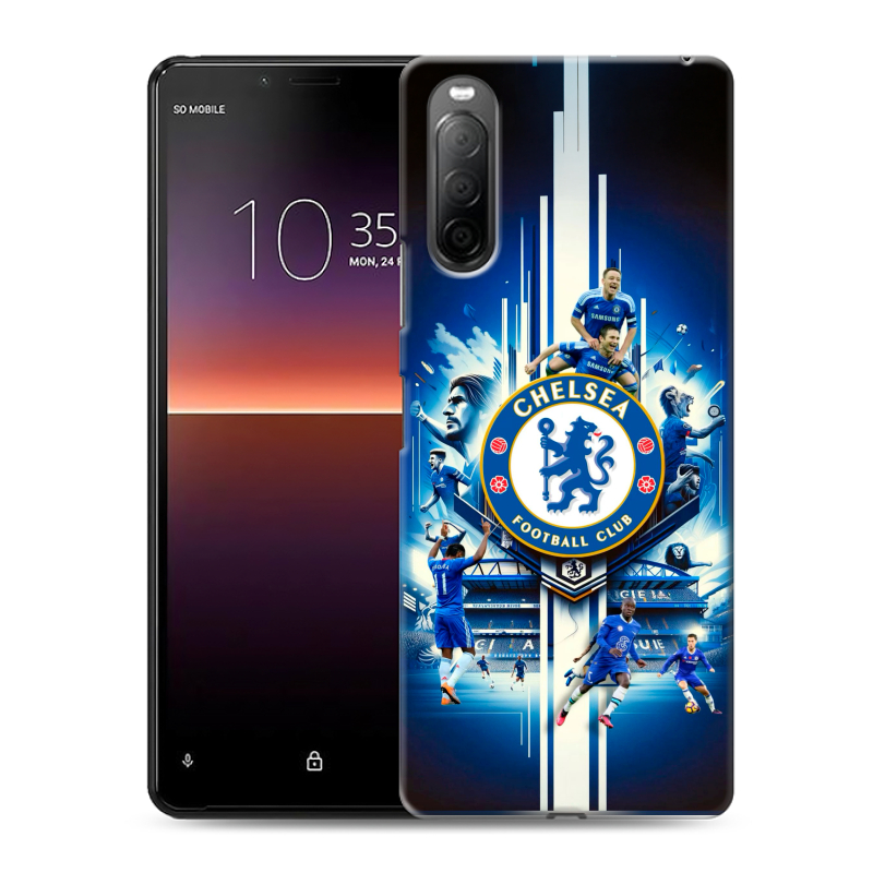 Силиконовый чехол на Sony Xperia 10 II с принтом Chelsea Челси Силиконовый чехол на Sony Xperia 10 II с принтом Chelsea Челси