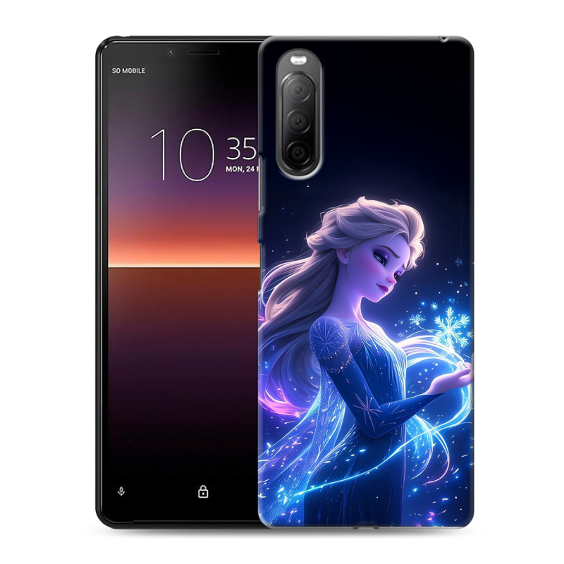 Силиконовый чехол на Sony Xperia 10 II с принтом Холодное сердце Frozen Силиконовый чехол на Sony Xperia 10 II с принтом Холодное сердце Frozen