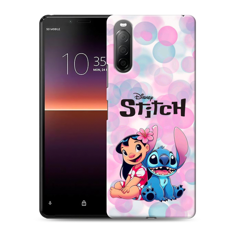 Силиконовый чехол на Sony Xperia 10 II с принтом Лило и Стич Силиконовый чехол на Sony Xperia 10 II с принтом Лило и Стич