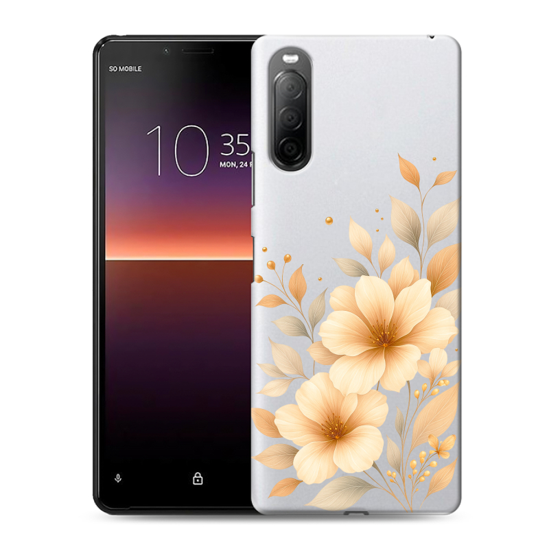 Силиконовый противоударный чехол на Sony Xperia 10 II с принтом для девушки Силиконовый противоударный чехол на Sony Xperia 10 II с принтом для девушки