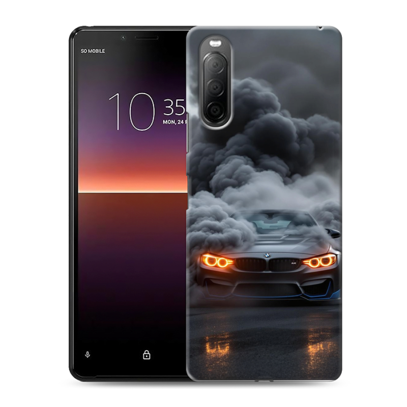 Силиконовый противоударный чехол на Sony Xperia 10 II с принтом BMW БМВ Силиконовый противоударный чехол на Sony Xperia 10 II с принтом BMW БМВ