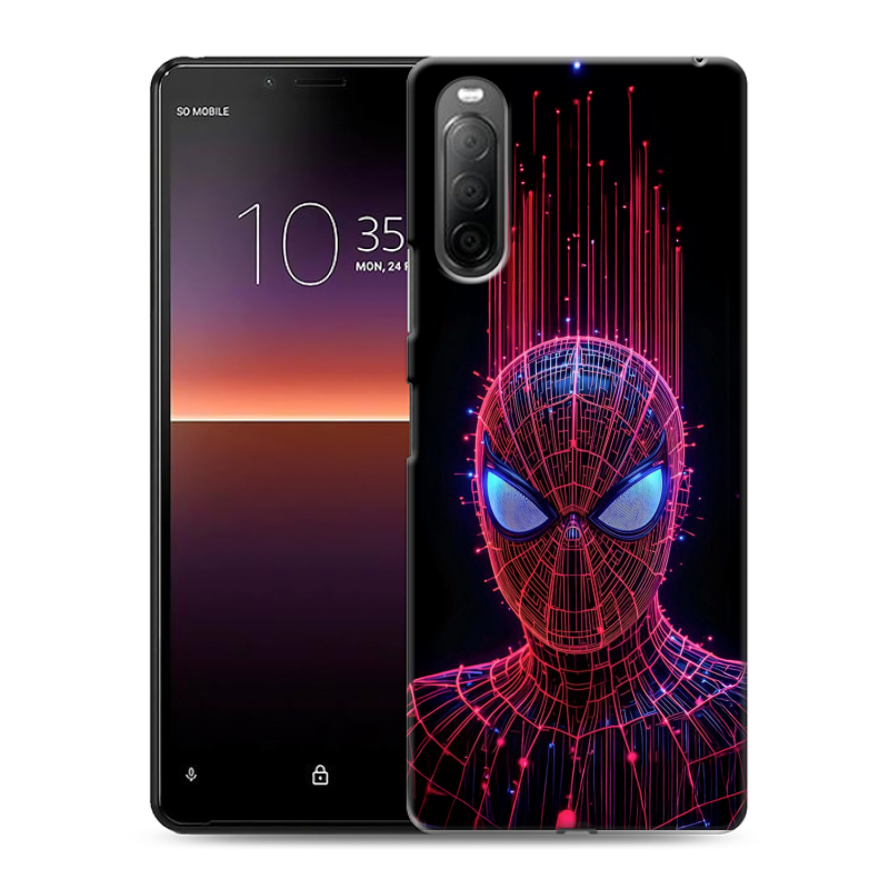 Силиконовый чехол на Sony Xperia 10 II с принтом Spiderman Человек паук Силиконовый чехол на Sony Xperia 10 II с принтом Spiderman Человек паук