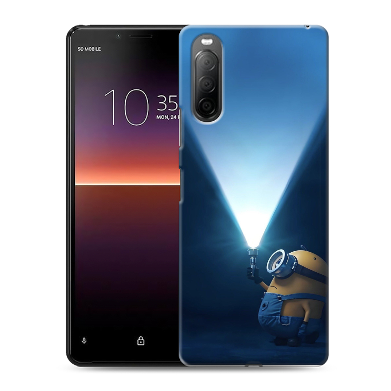 Силиконовый противоударный чехол на Sony Xperia 10 II с принтом Миньоны Силиконовый противоударный чехол на Sony Xperia 10 II с принтом Миньоны