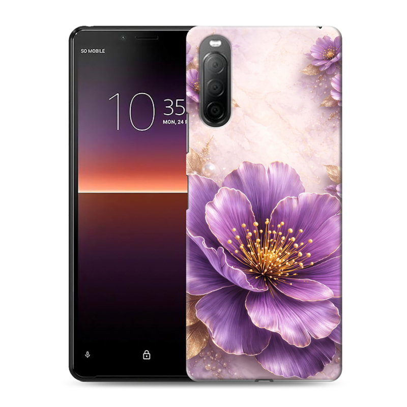 Силиконовый противоударный чехол на Sony Xperia 10 II с принтом женский Силиконовый противоударный чехол на Sony Xperia 10 II с принтом женский