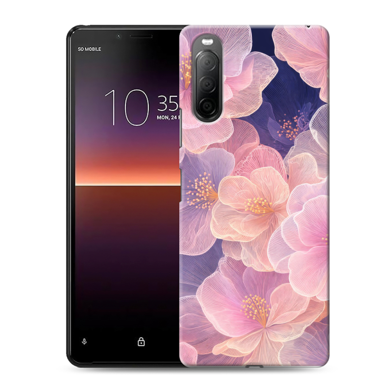 Силиконовый противоударный чехол на Sony Xperia 10 II с принтом женский Силиконовый противоударный чехол на Sony Xperia 10 II с принтом женский