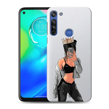 Силиконовый чехол на Motorola Moto G8 с принтом Женские принты