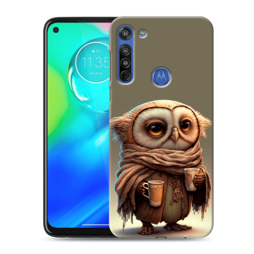 Силиконовый чехол на Motorola Moto G8 с принтом Сова