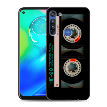 Силиконовый чехол на Motorola Moto G8 с принтом Кассета